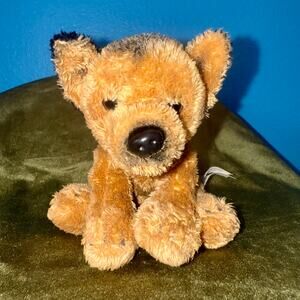 Yomiko Classics German Shepherd Puppy Plush 5” Tan Black Dog Stuffed Animal EUC